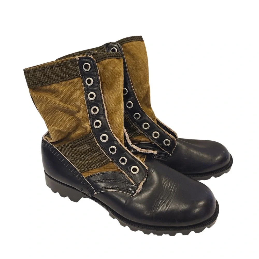 VIETNAM WAR ORIGINAL US ARMY JUNGLE‎ BOOTS-SIZE 5 R Primo Condition